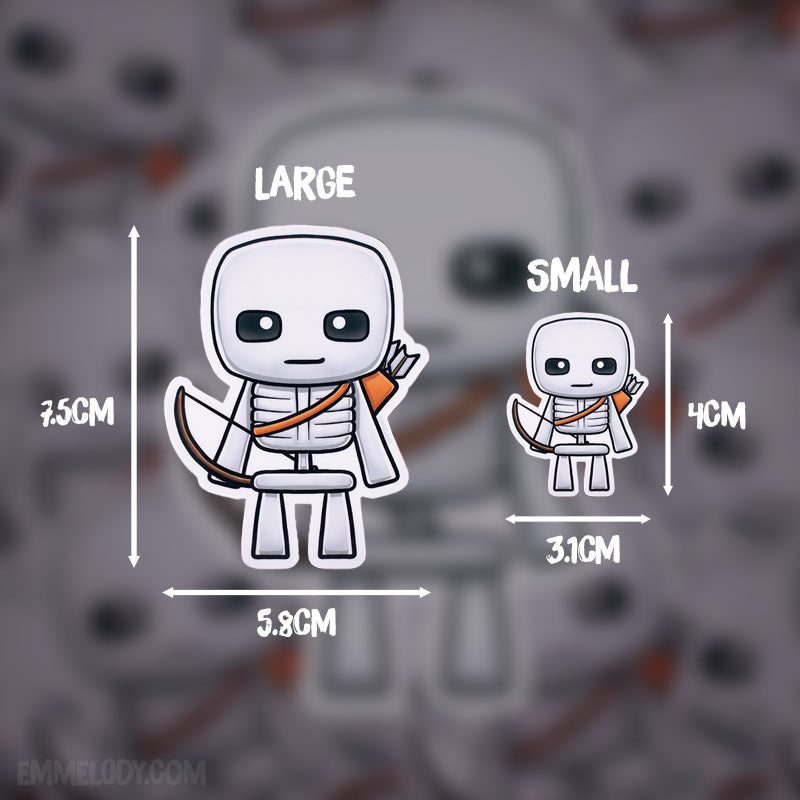 Archer Skeleton - Glossy Vinyl Sticker