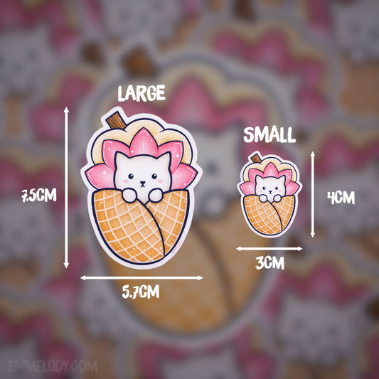 Cat Ice Cream - Glossy Vinyl Sticker