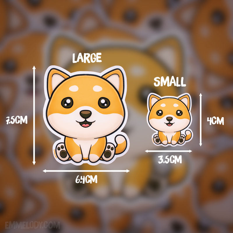 Happy Shiba - Glossy Vinyl Sticker
