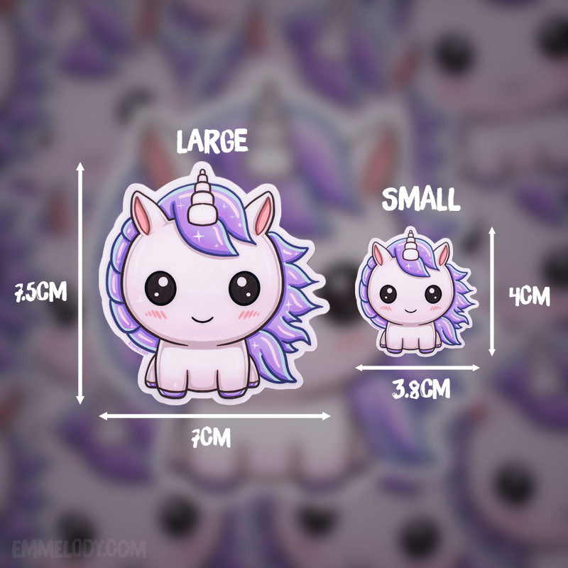 Lilac Unicorn - Glossy Vinyl Sticker