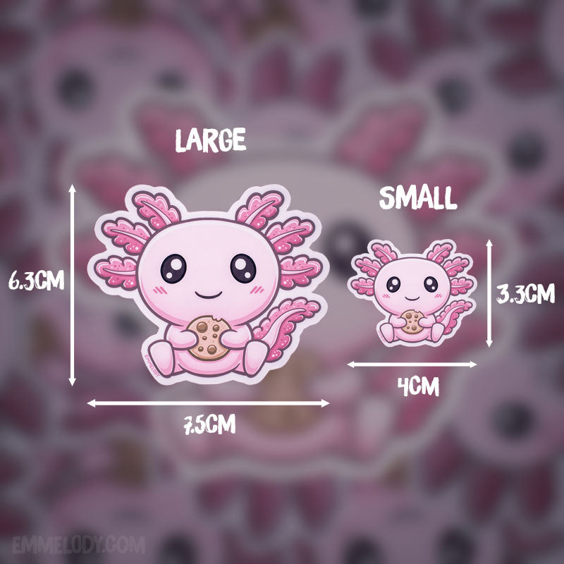 Pink Axolotl - Glossy Vinyl Sticker