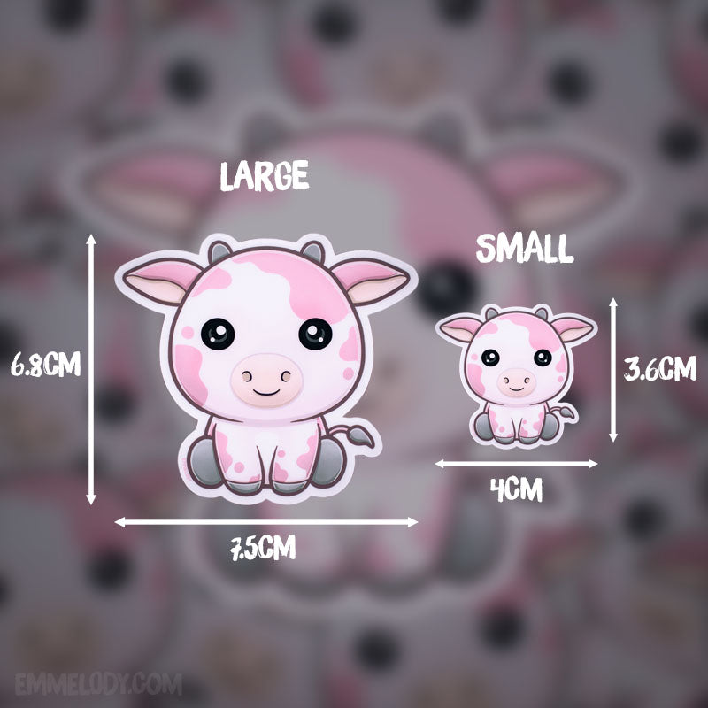 Pink Cow - Glossy Vinyl Sticker