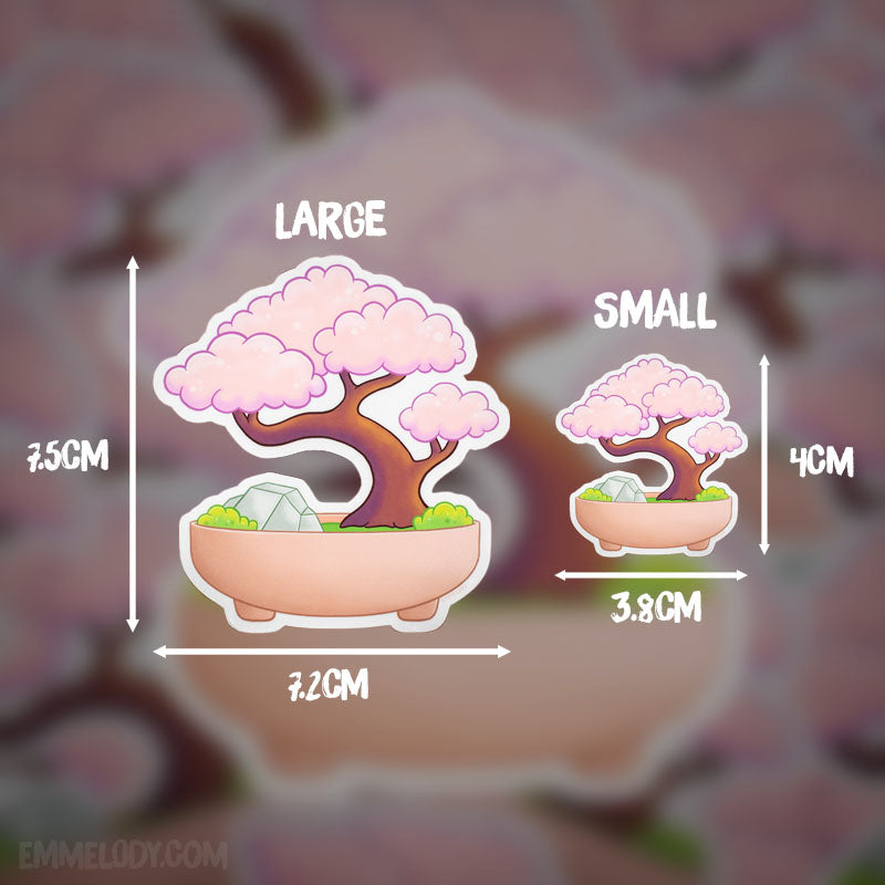 Cherry Blossom Bonsai - Glossy Vinyl Sticker