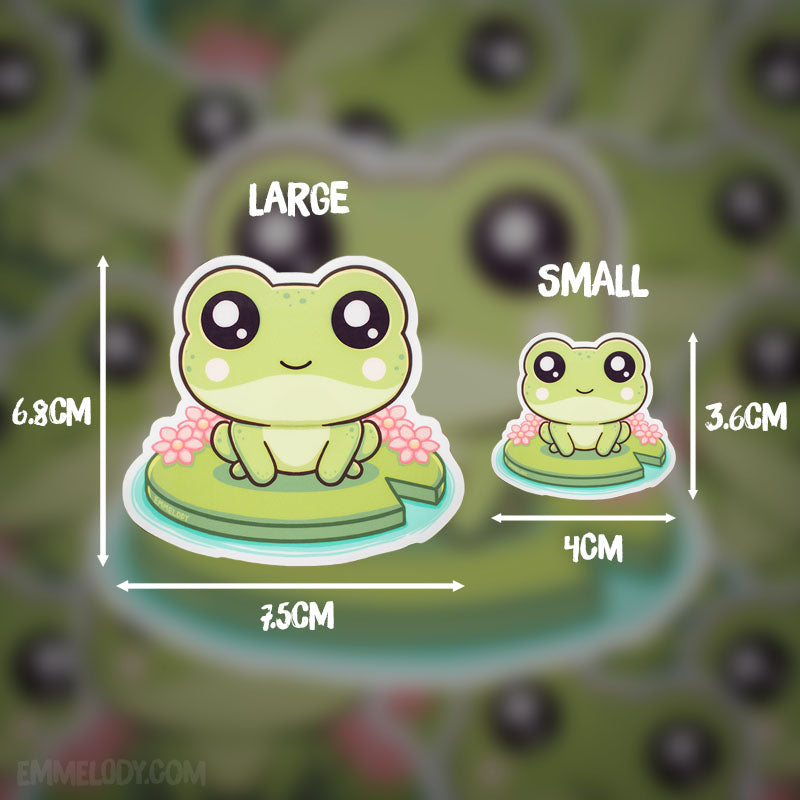Lily Frog - Glossy Vinyl Sticker